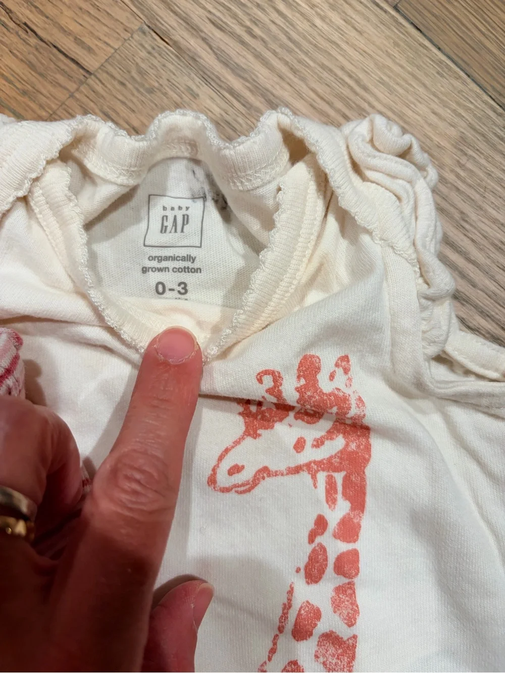 Gap baby girl giraffe onesie with matching shorts